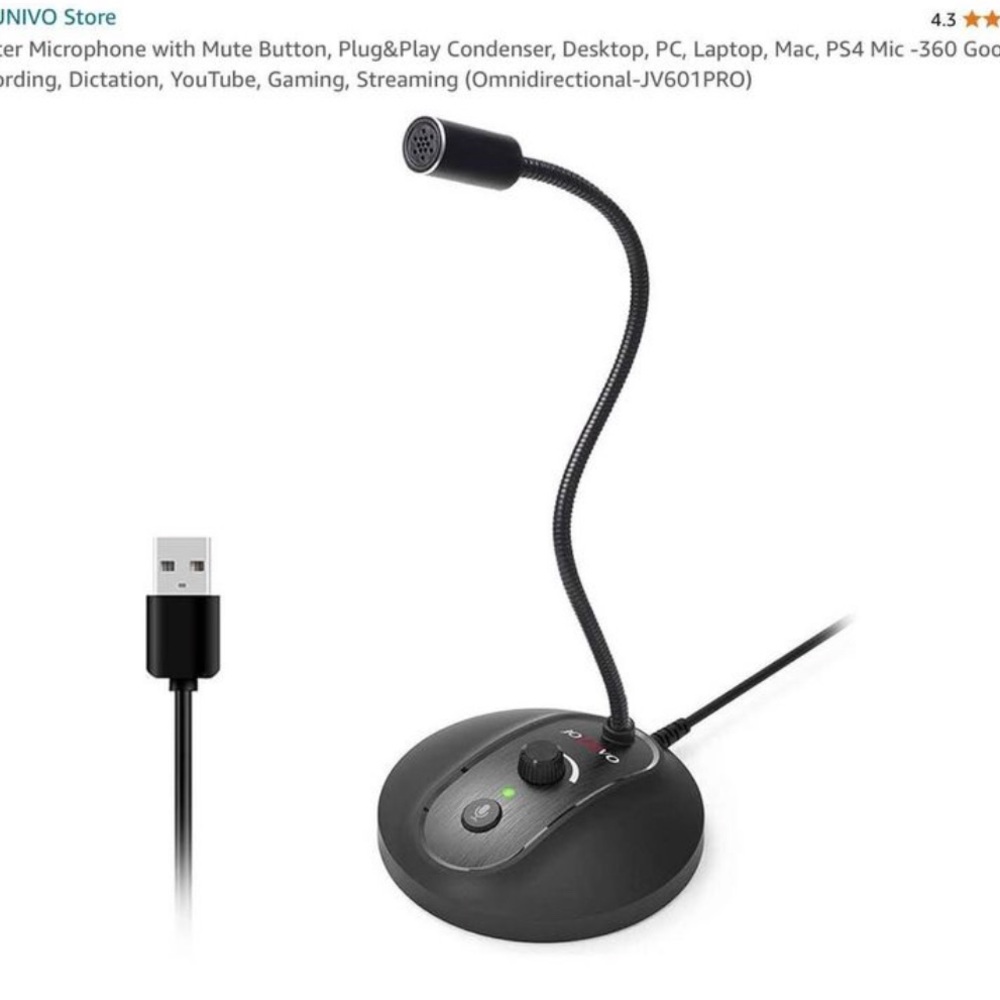 USB computer microphone like new working condition. Great for zoom meetings.